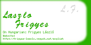 laszlo frigyes business card