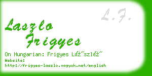 laszlo frigyes business card